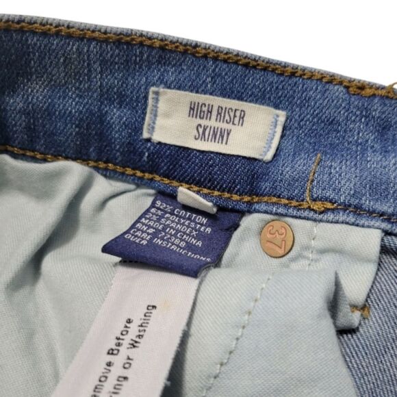 Madewell Jeans Size 27 W29" x L27.5" Madewell High Riser Skinny Jeans Distressed - Picture 7 of 7